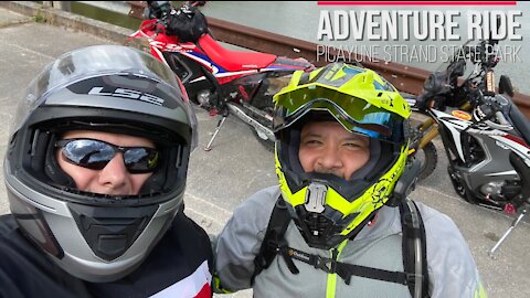 First time pulling the new ACE foldable single motorcycle trailer BONUS Adventure Park Ride