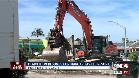 Second building razed to make way for Margaritaville resort on Fort Myers Beach