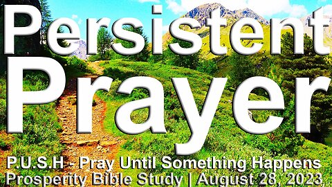 🔴 Persistent Prayer 🙏 P.U.S.H ✝️ Pray Until Something Happens 📖 Prosperity Bible Study