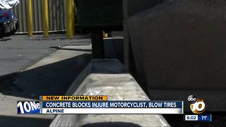 Concrete blocks damage vehicles on I-8