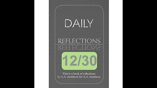 Daily Reflections – December 30 – Alcoholics Anonymous - Read Along