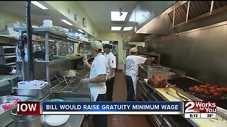 Bill would raise gratuity minimum wage