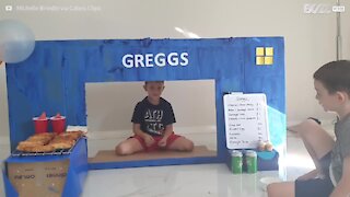 Børn genskaber Greggs-bageri derhjemme