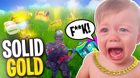 TROLLING *SQUEAKER* KID in Fortnite: Battle Royale! (SOLID GOLD NEW GAMEMODE)