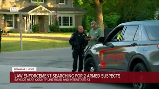 Residents asked to shelter in place as police search for 2 suspects near County Line Road and I-43