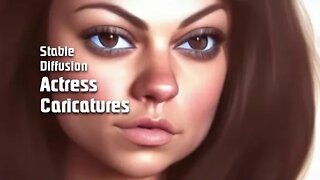 Stable Diffusion Caricatures of Actresses