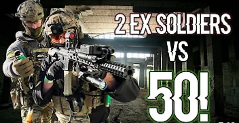 2 vs 50!!! 2 Ex-SOLDIERS Take on 50 Players in INTENSE Airsoft Match