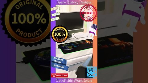 🌟 Step up your gaming and workspace style with Space History Designs RGB Mouse Pad! 🚀✨