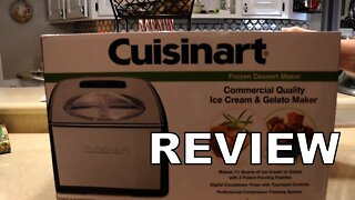 Cuisinart ICE-100 Compressor Ice Cream and Gelato Maker REVIEW