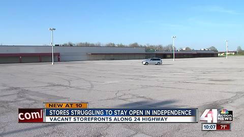 Independence concerned with vacant storefronts