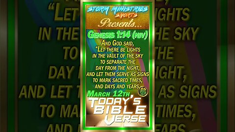 MAR 12, 2023 | STORM MINISTRIES | Daily Bible Verse | Genesis 1:14 (NIV) | #shorts