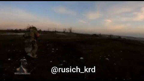 Footage of a Russisn assault on a Ukrainian position in the Belogorovka area.