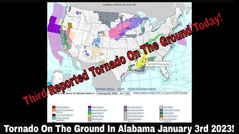 Tornado On The Ground In Alabama January 3rd 2023!