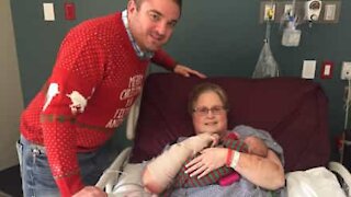 Elle rencontre son petit-fils après 7 semaines d'hospitalisation