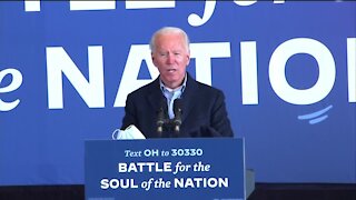 Joe Biden sees Ohio as up for grabs as he kicks off his final day of campaigning in Cleveland