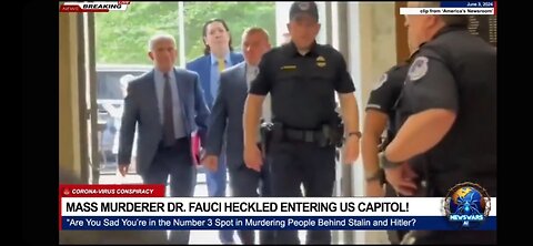 MASS MURDERER DR. FAUCI HECKLED ENTERING US CAPITOL! 6/3/24...