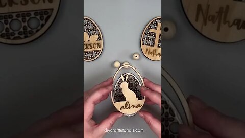 Rattan Easter Tags with a Laser cutting machine