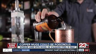 Interior lining of copper mugs could be dangerous to your health