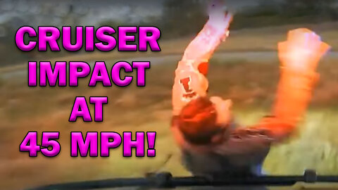 Motorcycle Chase Ends With Cruiser Impact On Video! LEO Round Table S07E05d