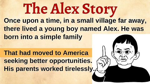 Learn English through Story Level 1 🚨 "Rising Beyond: The Alex Story" - English story with subtitle