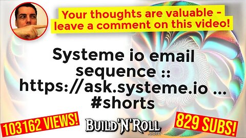 Systeme io email sequence :: https://ask.systeme.io ... #shorts