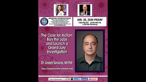 Dr. Joseph Sansone, PhD w/ Atty. David Meiswinkle, Esq-- The Case for Action: Ban the Jabs and Launch a Grand Jury Investigation