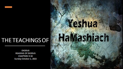 Teachings of Yeshua 10-1-23