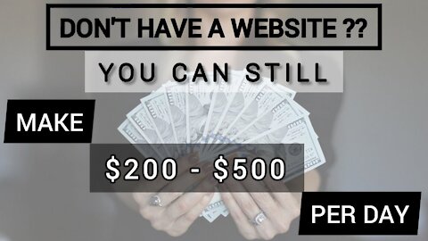 How To Make $200 - $500 PER DAY ONLINE WITHOUT A WEBSITE IN 2020! #make money online
