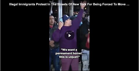 Illegals protesting against being removed from the Manhattan Hotel