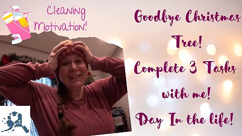 #vlogmas Goodbye Christmas Tree! Live tree is a mess! Cleaning motivation