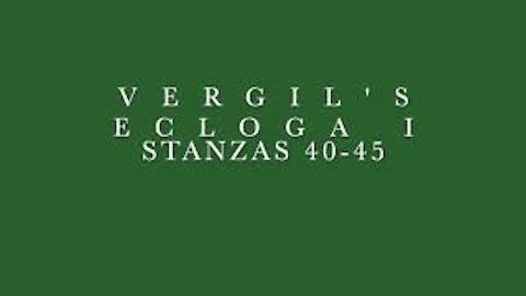 Vergil Ecloga I Stanzas 40-45