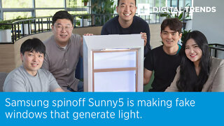 Samsung spinoff Sunny5 is making fake windows that generate light.