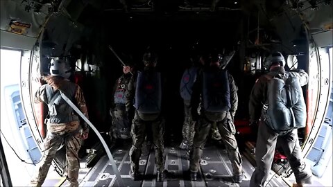 Polish Paratroopers Perform Static Line Jump from U.S. Air Force C-130J Super Hercules - AvDet 21-4