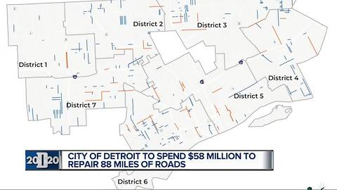 Resurfacing of nearly 90 miles of rough roads begins in Detroit