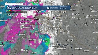 Snow Flurries Passing Through Tulsa Metro