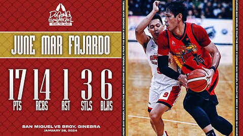 June Mar Fajardo Highlights [San Miguel vs Brgy. Ginebra SF Game 2 | Jan. 26, 2024]