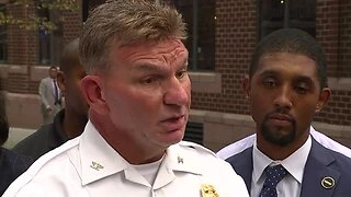 Police give an update regarding suspicious vehicle in the Inner Harbor.