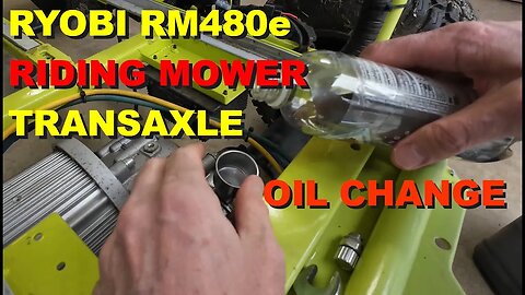 Ryobi RM480ex Battery Riding Mower Transaxle Differential Oil Change