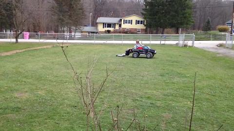 Little Brother Loses Pants Being Dragged Behind Powerwheels Car
