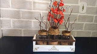 Vasos Enfeitados e Flores Artesanais - [Diy Artesanato]