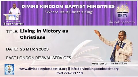 𝑳𝒊𝒗𝒊𝒏𝒈 𝒊𝒏 𝑽𝒊𝒄𝒕𝒐𝒓𝒚 𝒂𝒔 𝑪𝒉𝒓𝒊𝒔𝒕𝒊𝒂𝒏𝒔 [EAST LONDON, SOUTH AFRICA REVIVAL SERVICE] 26 March 2023