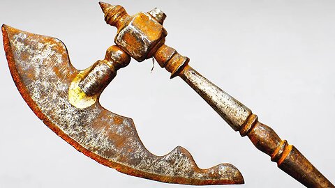 Vintage Rusty Ax Restoration