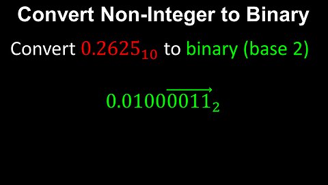 Convert Non-Integer to Binary, Repeating Digits - Discrete Mathematics