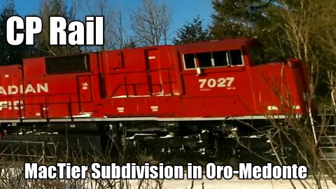 CP Rail MacTier Subdivision @ Oro-Medonte for 8856 N dpus 7027 8151.