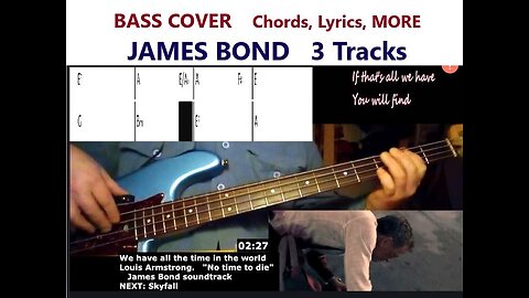Bass cover JAMES BOND 3 TRACKS _ Chords, Lyrics, Clips, +SURPRISES