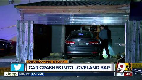 Patron says crash into Loveland's Zappz Sports Bar was intentional