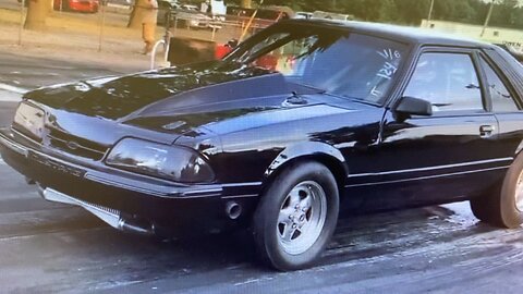 Black Nasty twin turbo Mustang making a fast lick