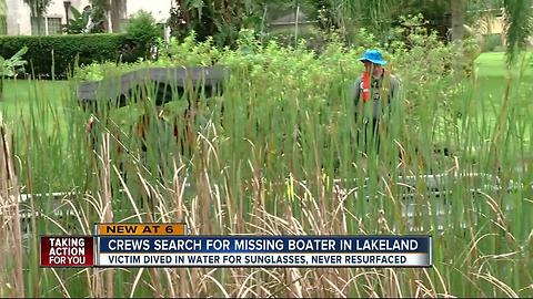 Crews search for missing boater