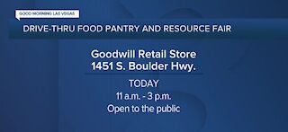 Drive-thru food pantry and resource fair in Henderson