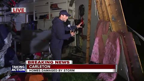 Damage reported in wake of storms, Tornado Warning in Monroe and Wayne Counties